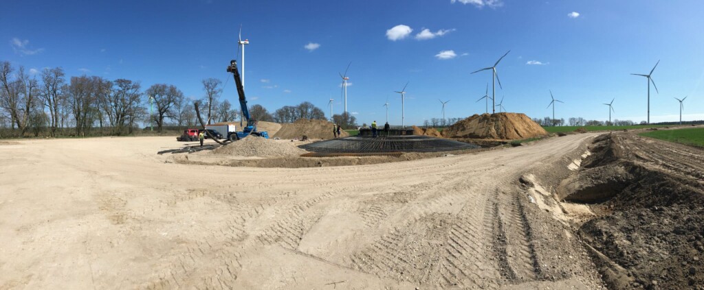 Entstehung des Windparks der Berliner Stadtwerke in Adlershof
