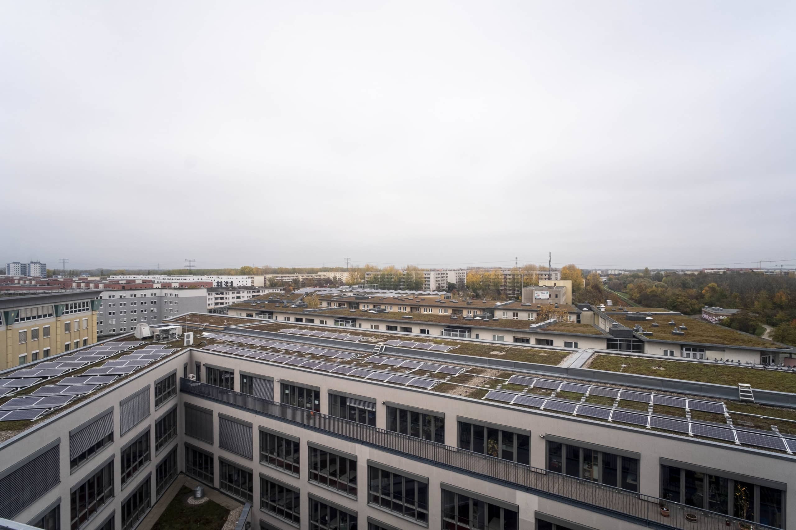 Solaranlage auf dem Dach der Alice Salomon Hochschule