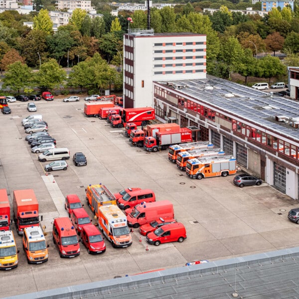 Solaranlage auf der Feuerwehr in Charlottenburg
