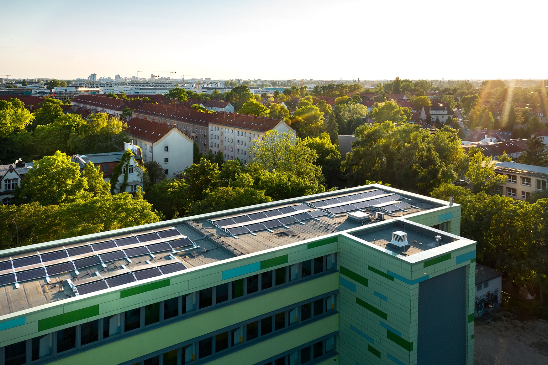 Solaranlage auf der Heide-Schule