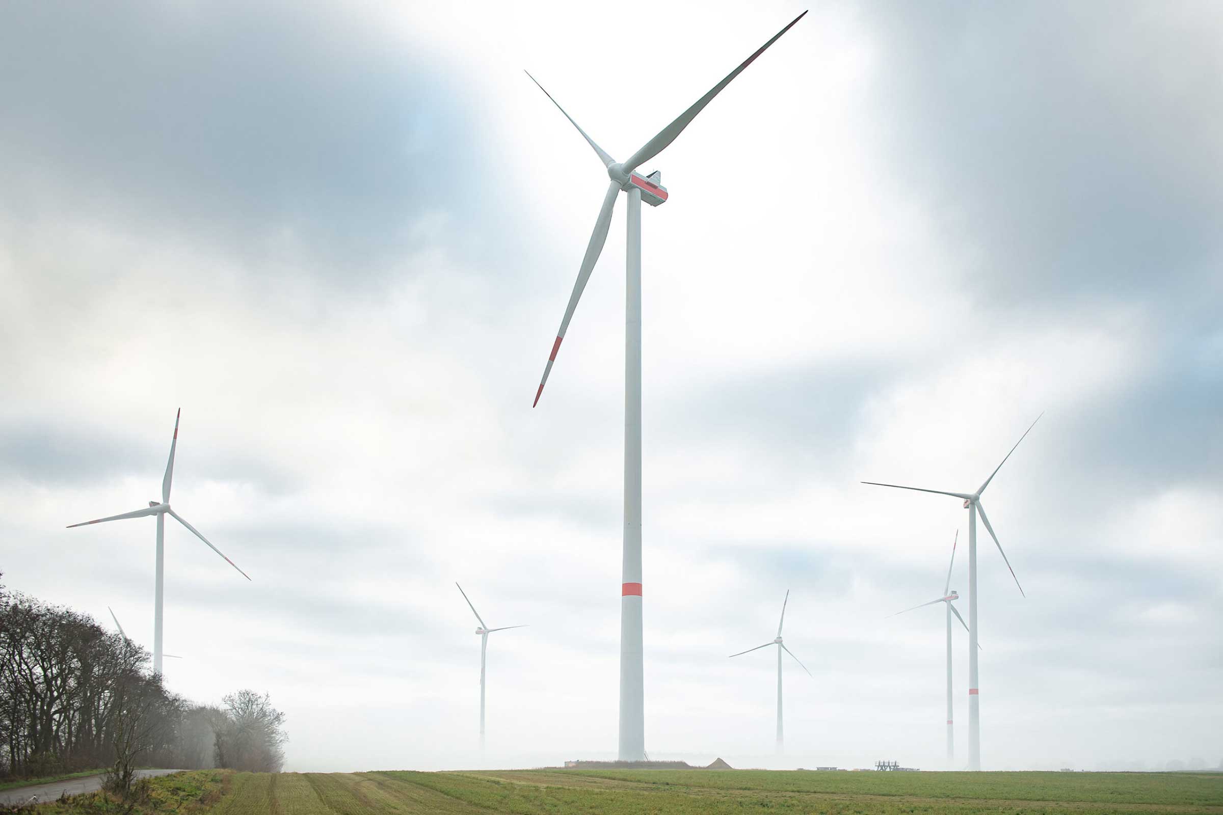 Windpark der Berliner Stadtwerke in Albertshof