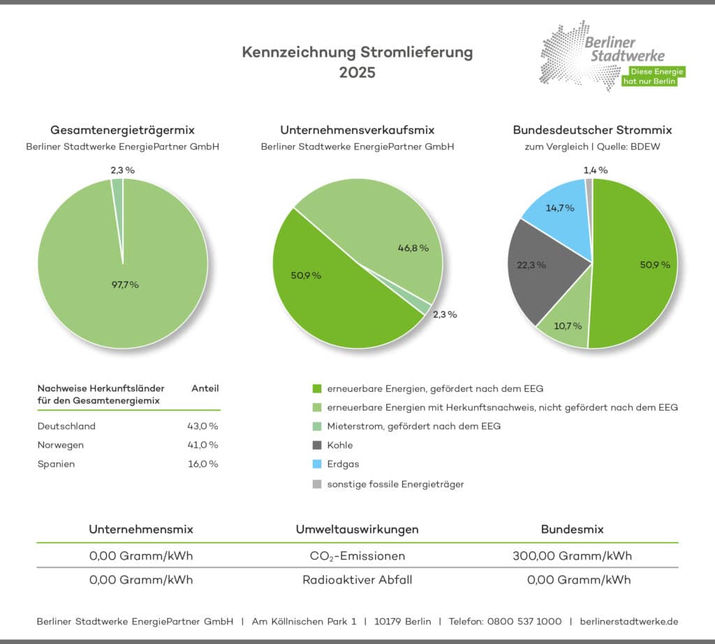 Kennzeichnung der Stromlieferung 2025. Größere Fassung durch Klick auf das Bild anzeigen.